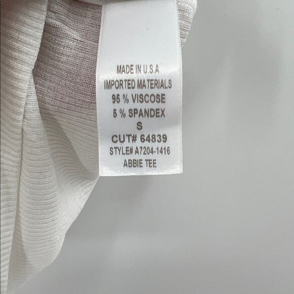 Agolde Women's Abbie Ribbed Tee - White - Small - Picture 5 of 6